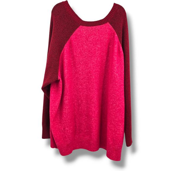 Torrid Women's Plus Fuzzy Color Block Vegan Cashmere Pullover Sweater Size 6 - Picture 3 of 11